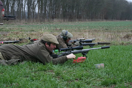 Mike Robinson, TV Chef and ITV CountryWise Kitchen presenter test-firing a UK Gunworks 6.5x55 Ack Imp and 6mmBR.