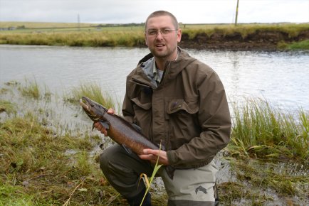 Dom with his first ever Salmon, and the final piece in the Ferrari MacNab jigsaw.
