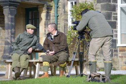 Jim played a pivital part in the Ferrari MacNab providing the opportunity for Dom to try for a walked up Grouse.He is seen here explaining the finer details of grouse moor management.
